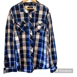 Eighty Eight Platinum Men’s Long Sleeve Plaid Button Up Shirt